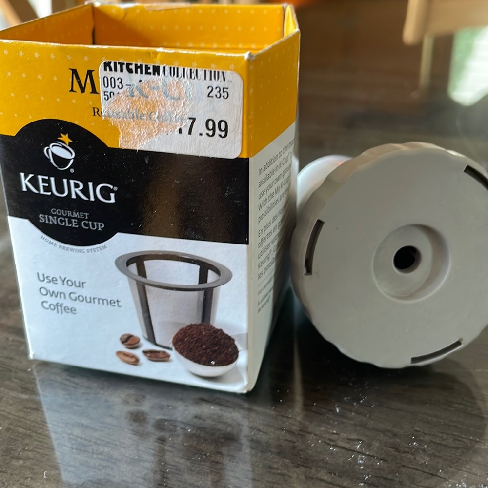 Keurig single cup reusable filter and basket